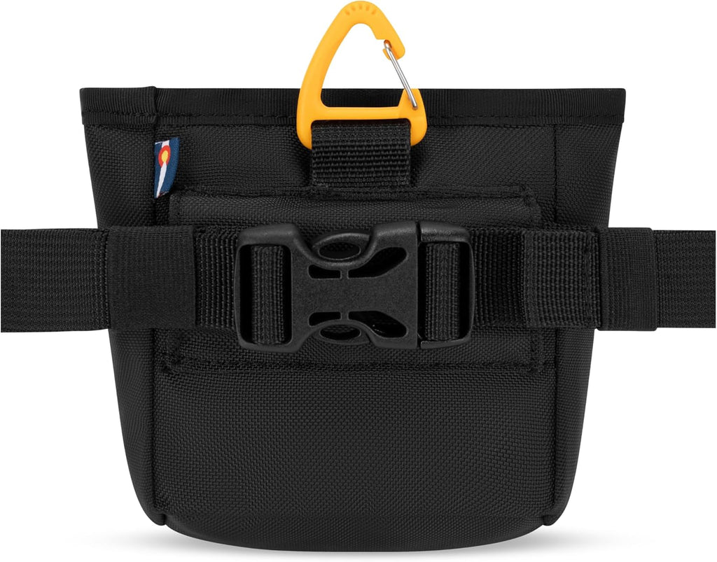 , Goodie Treat Bag, Dog Treat Training Pouch | Magnetic Closure | 3 Ways to Wear | Hands-Free Waist Belt | Water-Resistant Recycled Vegan Fabric (Raven S'25)