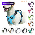 Dog Harness, Durable Reflective Harness, No-Pull Pet Harness with 2 Leash Clips, Adjustable Soft-Padded Dog Vest, Reflective No-Choke Oxford Pet Vest with Easy-Control Handle for Large Dogs #GLOBAL PICKS