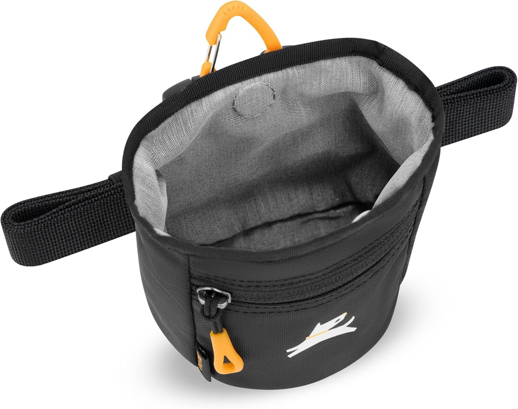 , Goodie Treat Bag, Dog Treat Training Pouch | Magnetic Closure | 3 Ways to Wear | Hands-Free Waist Belt | Water-Resistant Recycled Vegan Fabric (Raven S'25)