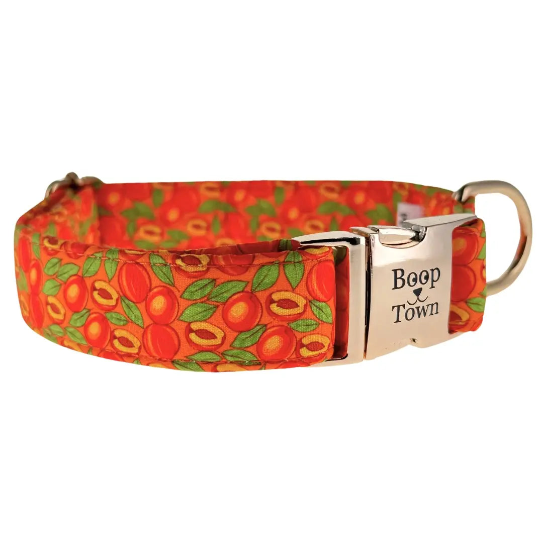 Boop Town Soft Cotton Dog Collar - Anti-Hair Matting & Durable Nylon Core - Quick Release Metal Buckle - Adjustable for Small Medium Large XL Dogs - Gold Tone Hardware Outdoorfun