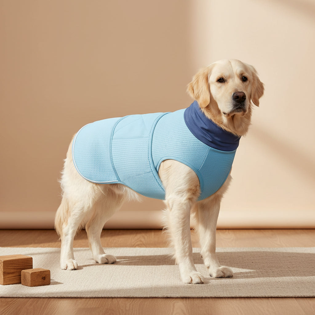 Dog Anxiety Vest, Dog Anxiety Calming Hoodie, Pet Thunder Jacket Calming Shirt for Fireworks, Thunder, Travel, Separation, Noise Block & Ear Protection Recovery