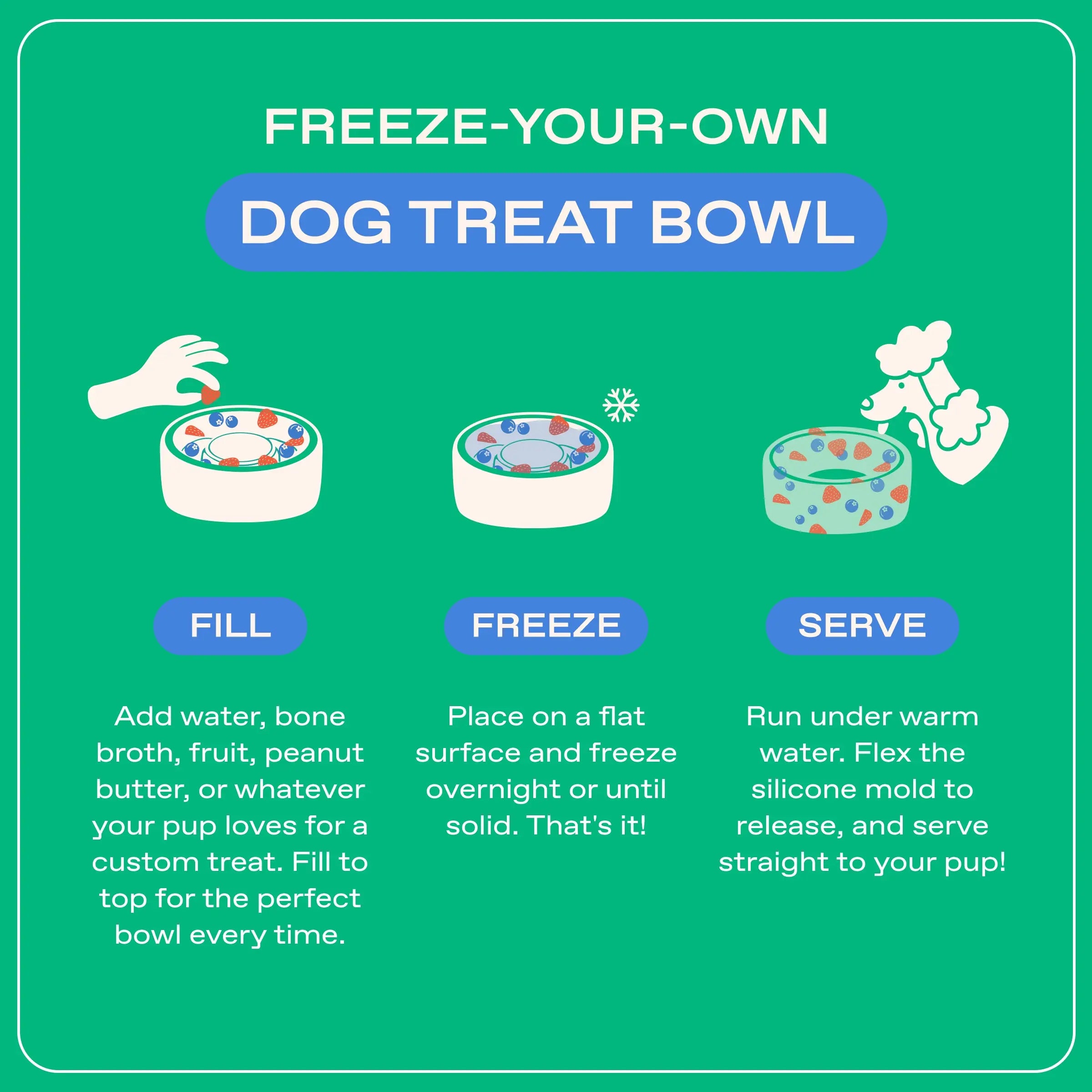 Freeze-Your-Own Dog Treat Bowl