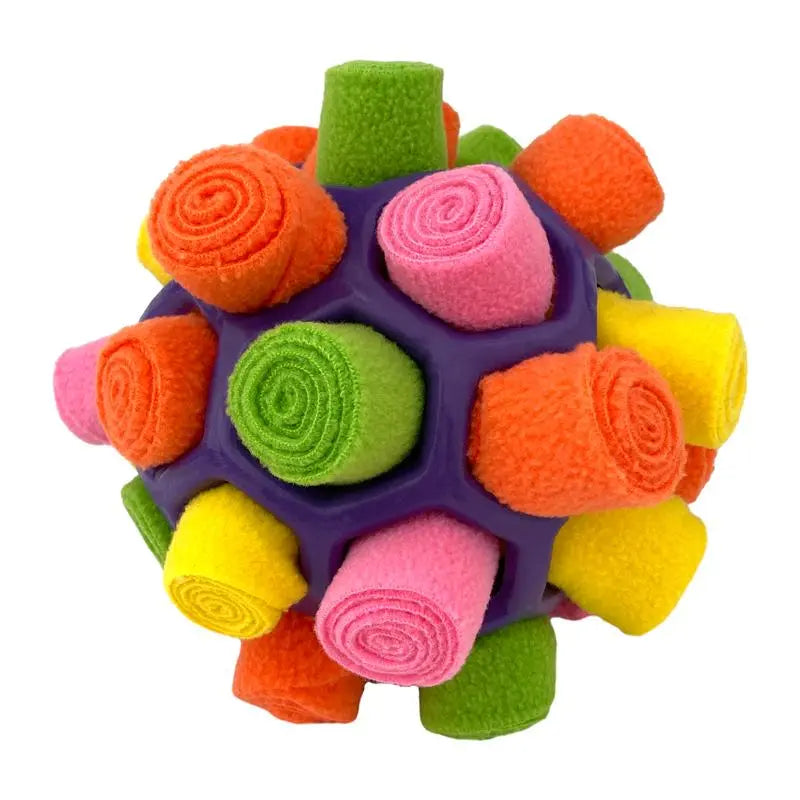 Dog Snuffle Ball Toy, Food-Dispensing Interactive Training Ball for Dogs