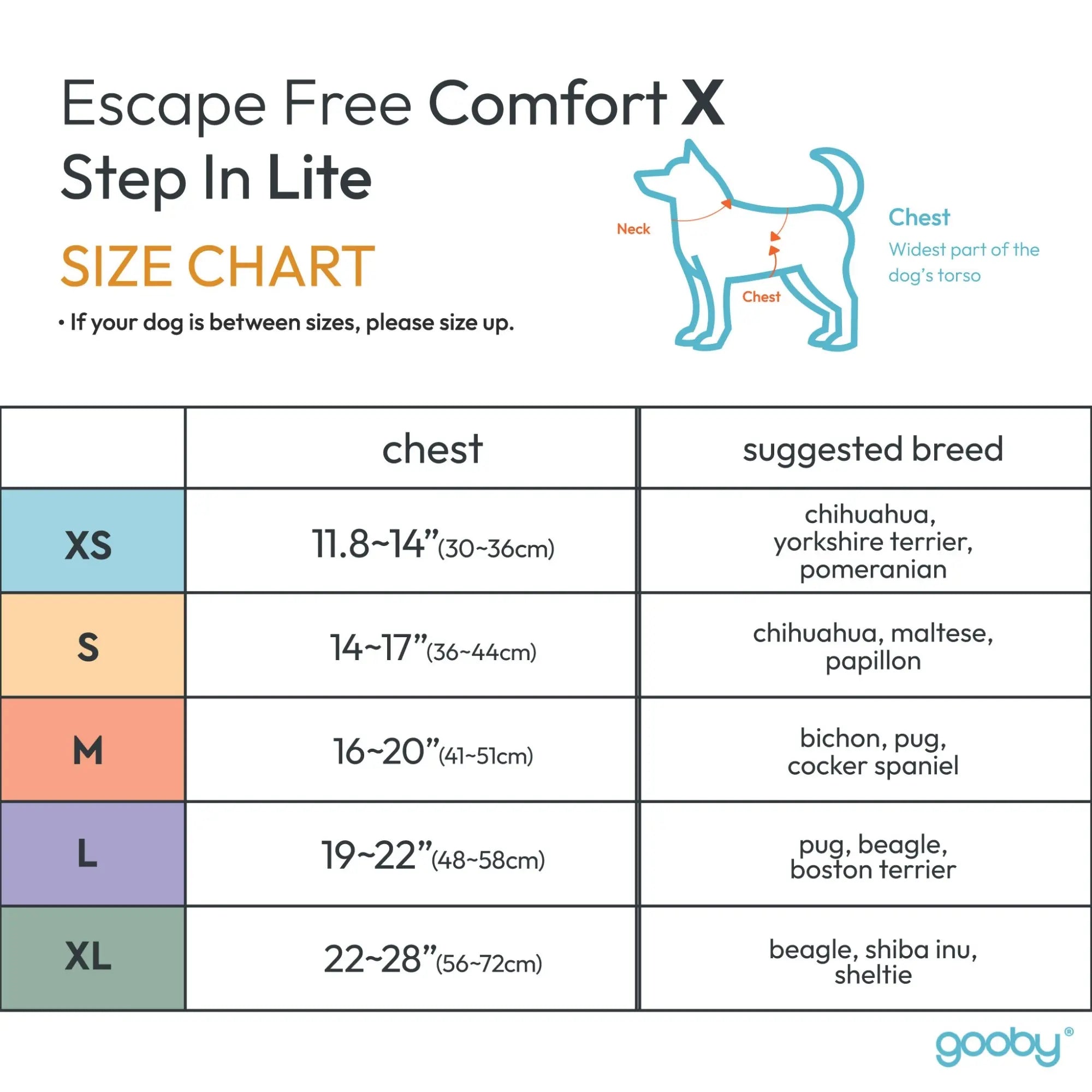 Gooby: Comfort X Step-In Lite Dog Harness | Best No-Escape & Choke-Free Step-In Harness for Toy Breeds, Small & Medium Dogs | Ultra-Lightweight | Breathable Mesh | Quick-Dry | Machine Washable