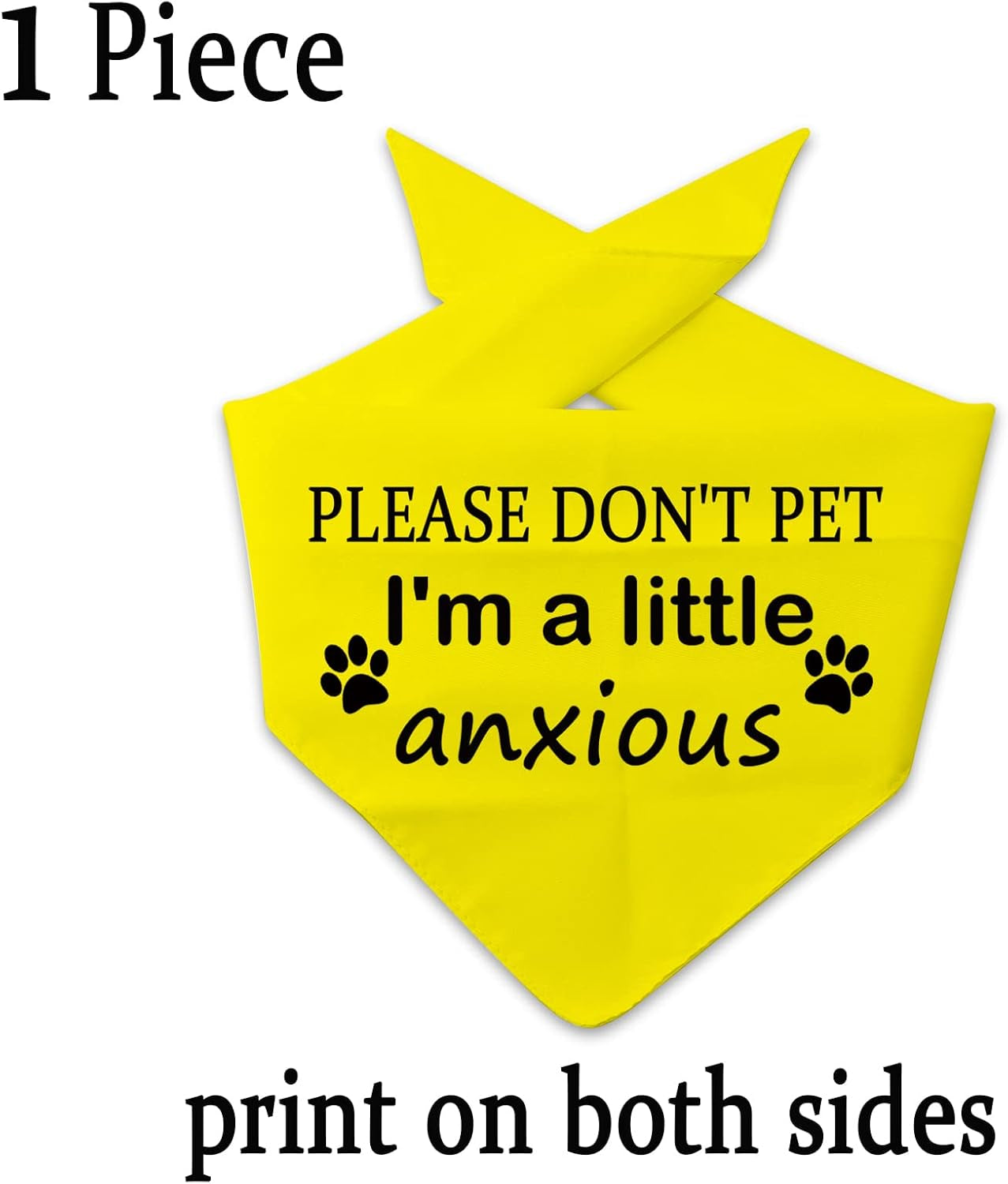 1 Piece Nervous Anxious Dog Bandana Ask to Pet Puppy Bandana Nervous Dog Gear (A Little Anxious D)