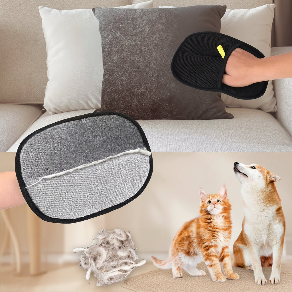 Double-Sided Pet Grooming Gloves, Cat Grooming Gloves, Pet Grooming Gloves for Dogs Bathing, Versatile Grooming Gloves for Washi