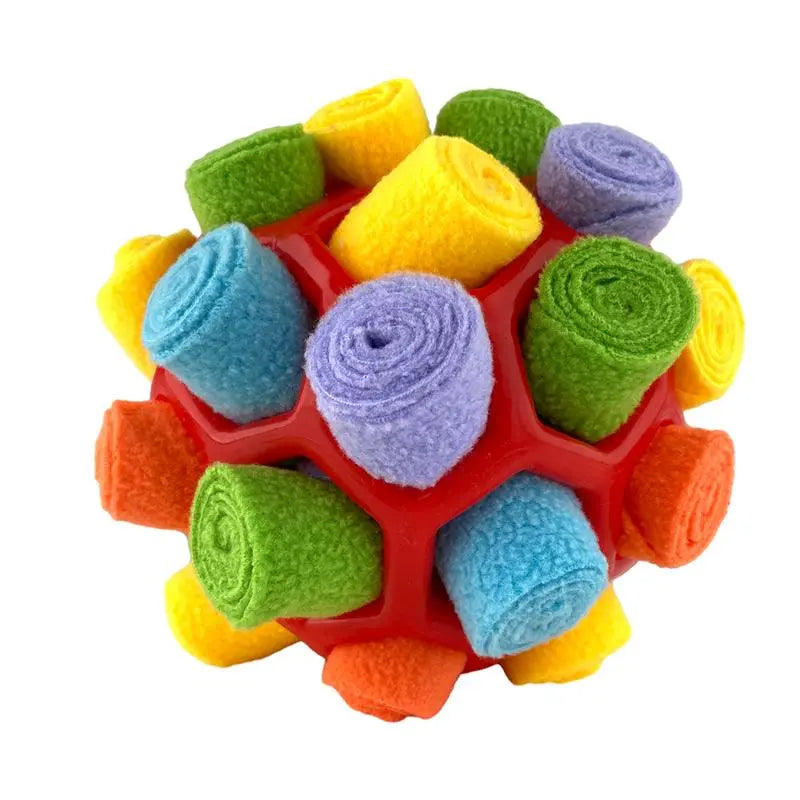 Dog Snuffle Ball Toy, Food-Dispensing Interactive Training Ball for Dogs