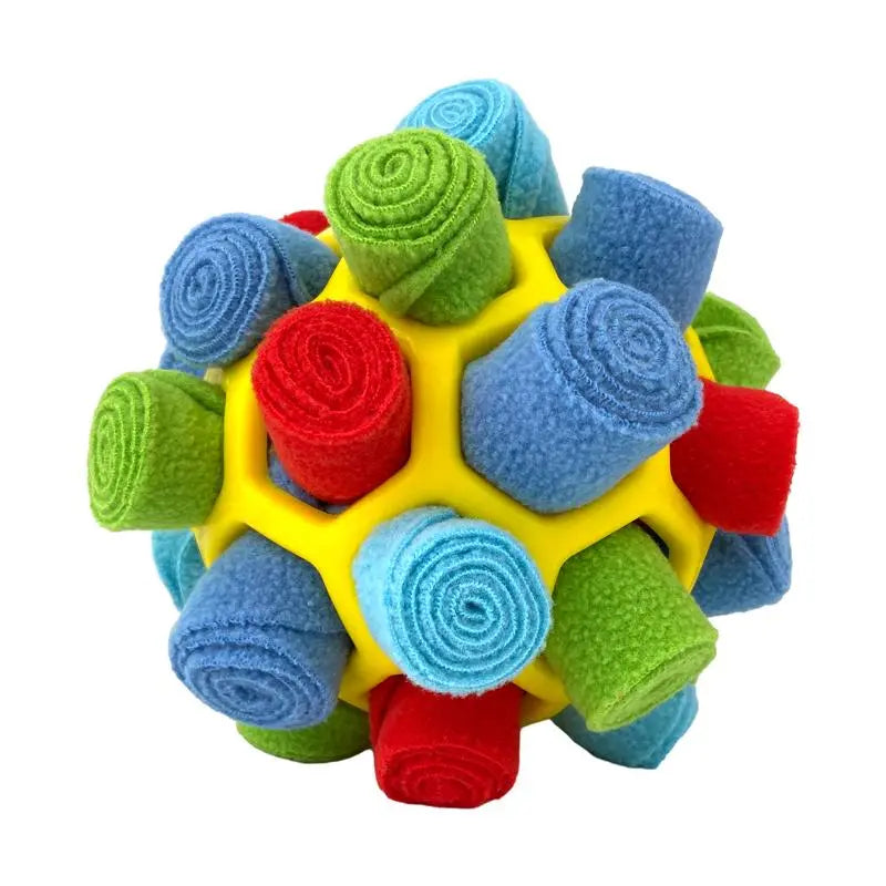 Dog Snuffle Ball Toy, Food-Dispensing Interactive Training Ball for Dogs