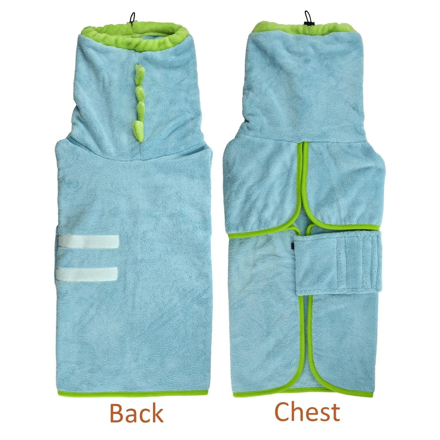 2-Pack Quick-Dry Dog Bathrobe Set, Adjustable Microfiber Pet Robes with Drying Gloves for Bathing and Beach Use Supplies #GLOBAL PICKS