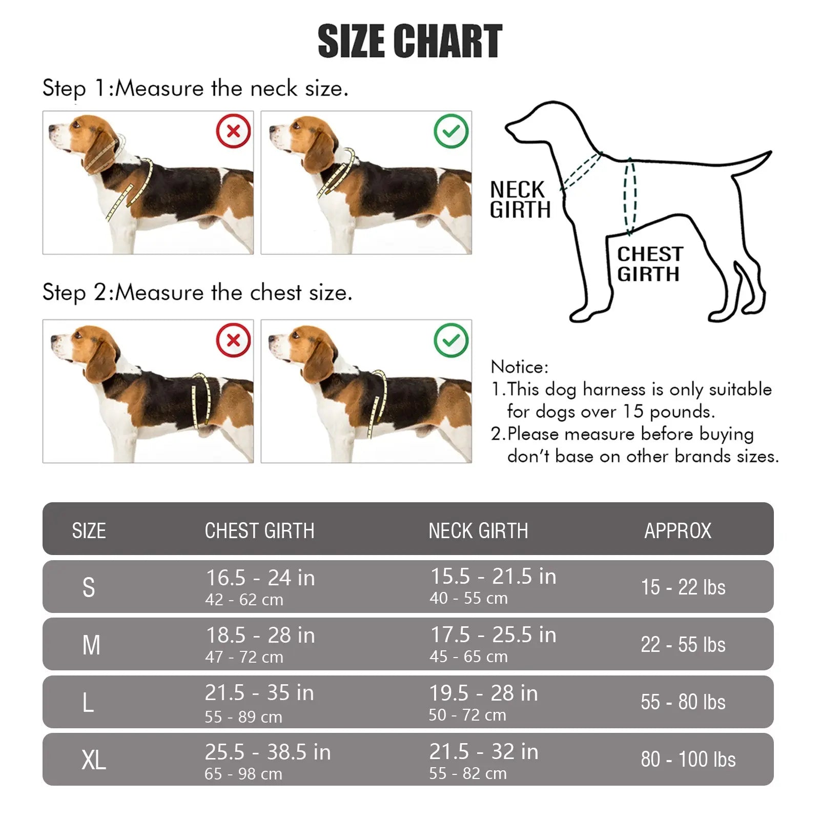 Dog Harness, Durable Reflective Harness, No-Pull Pet Harness with 2 Leash Clips, Adjustable Soft-Padded Dog Vest, Reflective No-Choke Oxford Pet Vest with Easy-Control Handle for Large Dogs #GLOBAL PICKS