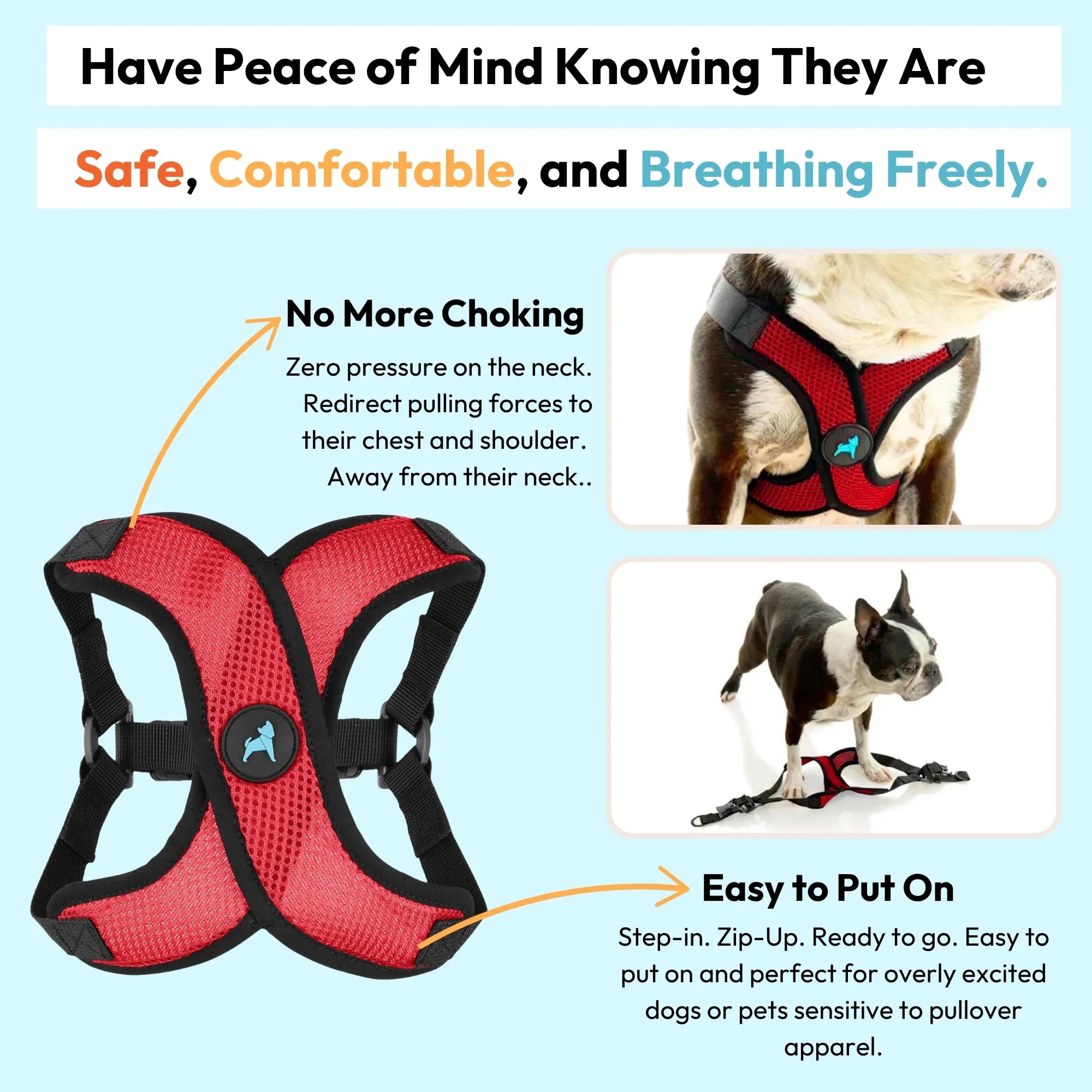 Gooby: Comfort X Step-In Lite Dog Harness | Best No-Escape & Choke-Free Step-In Harness for Toy Breeds, Small & Medium Dogs | Ultra-Lightweight | Breathable Mesh | Quick-Dry | Machine Washable