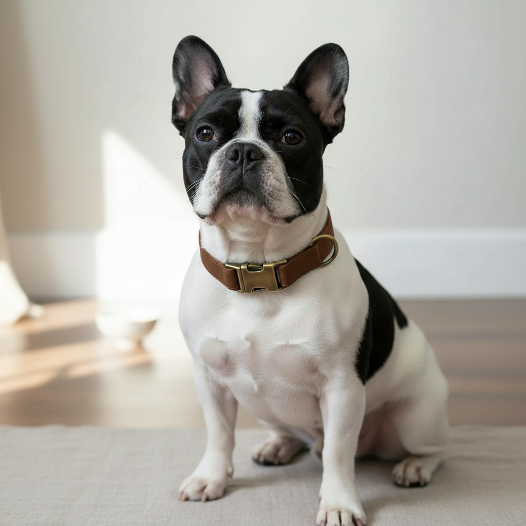 Vintage Brass Waterproof Collar - Soft Silicone Leather Look