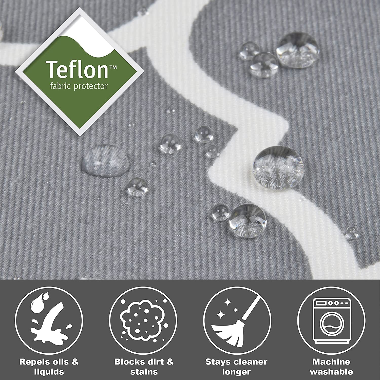 Midwest Homes for Pets XL Dog Crate Cover Featuring Teflon Fabric Protector, Poly-Cotton Privacy Kennel Cover Fits Most 48-Inch Crates, Gray Designer Print, Machine Washable, Reduces Barking