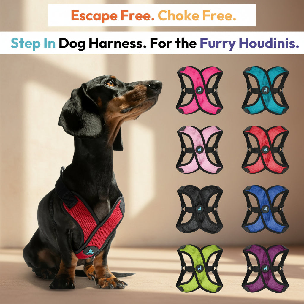 Gooby: Comfort X Step-In Lite Dog Harness | Best No-Escape & Choke-Free Step-In Harness for Toy Breeds, Small & Medium Dogs | Ultra-Lightweight | Breathable Mesh | Quick-Dry | Machine Washable