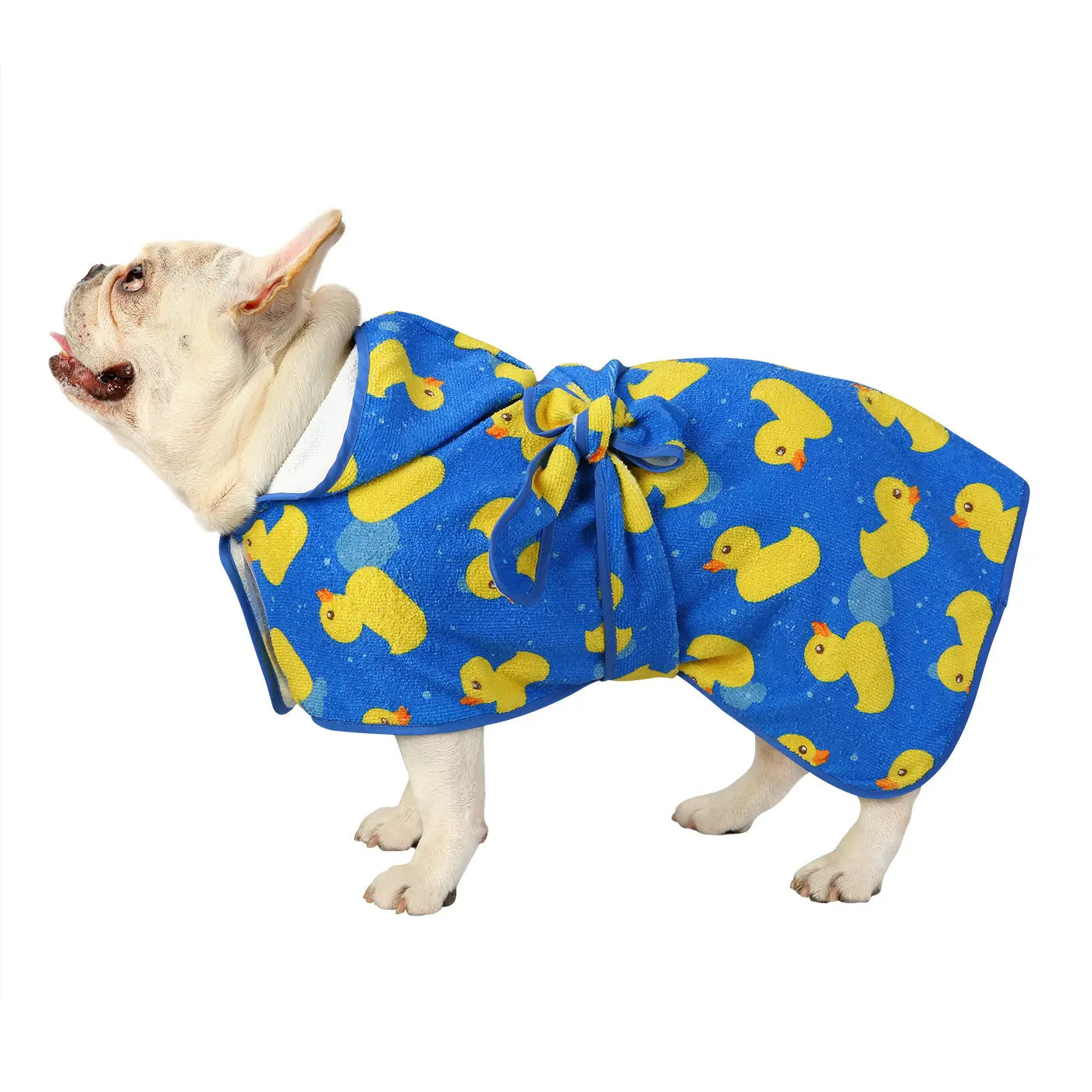 HDE Dog Bathrobe with Hood for Quick Drying Towel - Lightweight Cozy Grooming Supplies for Puppy Travel & Outdoor Adventures
