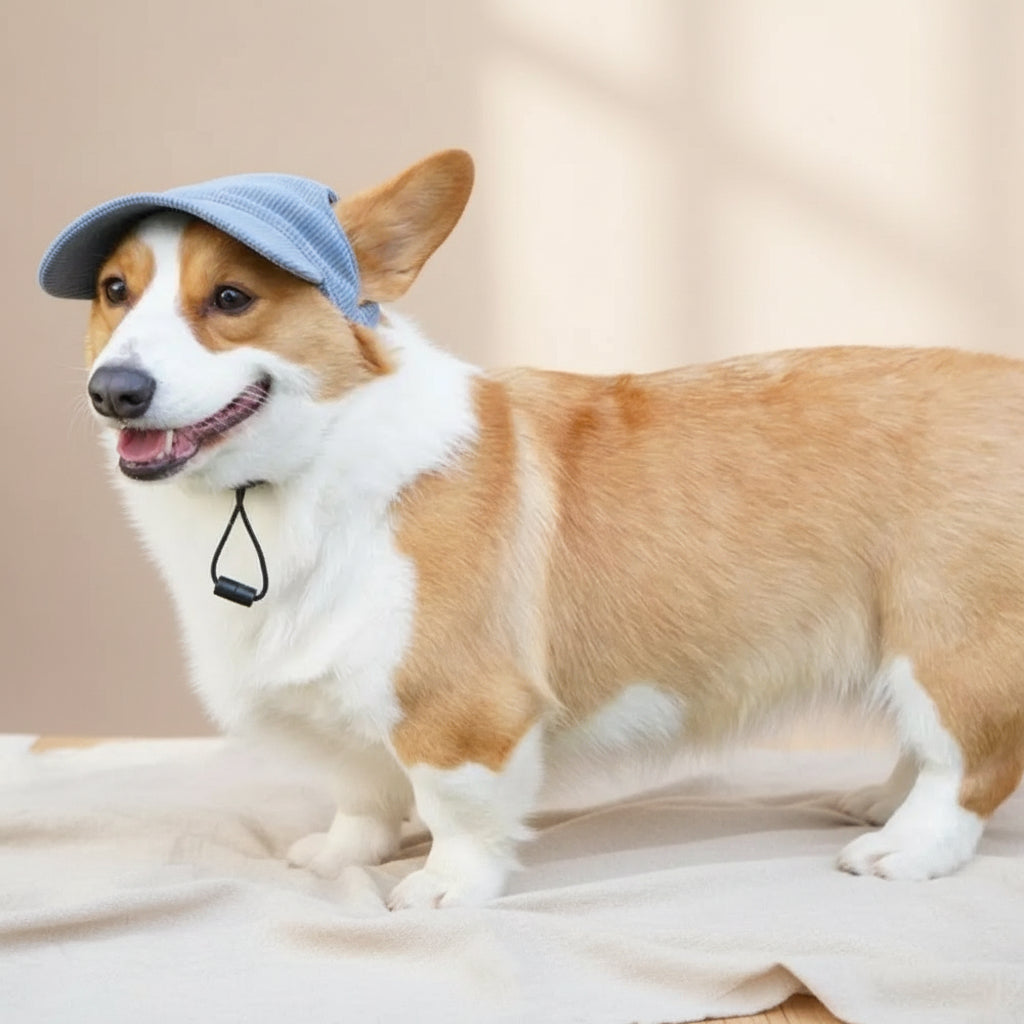 INS Adjustable Dog Baseball Cap Breathable Soft Dog Parent-Child Hat with Ear Holes Pet Sun Hat Hiking