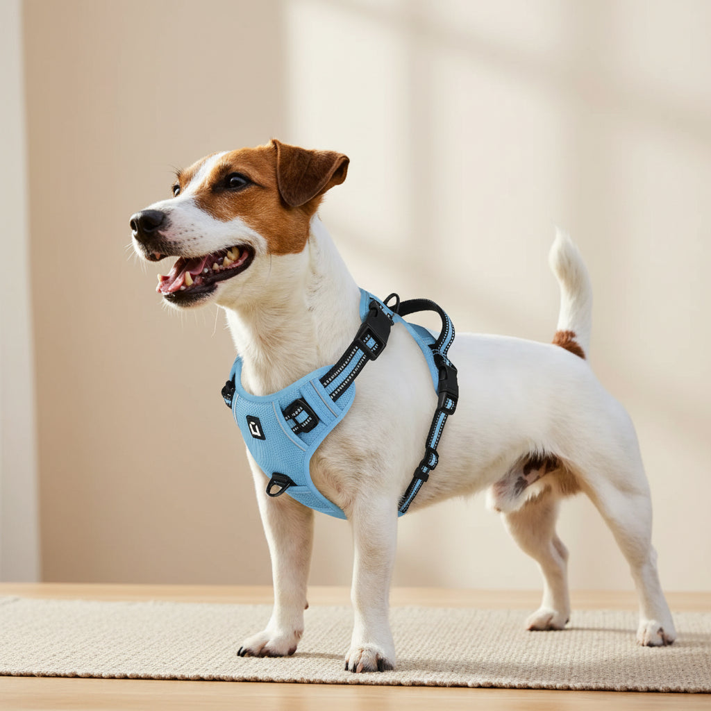Dog Harness, Durable Reflective Harness, No-Pull Pet Harness with 2 Leash Clips, Adjustable Soft-Padded Dog Vest, Reflective No-Choke Oxford Pet Vest with Easy-Control Handle for Large Dogs #GLOBAL PICKS