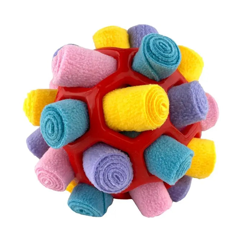 Dog Snuffle Ball Toy, Food-Dispensing Interactive Training Ball for Dogs