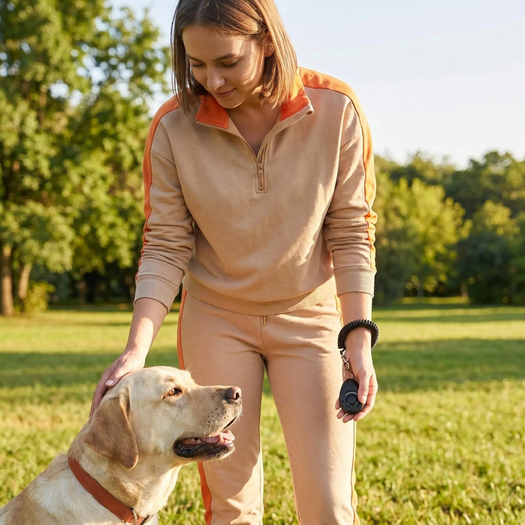Dog Training Clicker with Elastic Wrist Strap, Portable Pet Training Clicker for Outdoor Use, Easy to Carry Dog Clicker for Positive Reinforcement Training, Training Aid, Puppy Training Tools