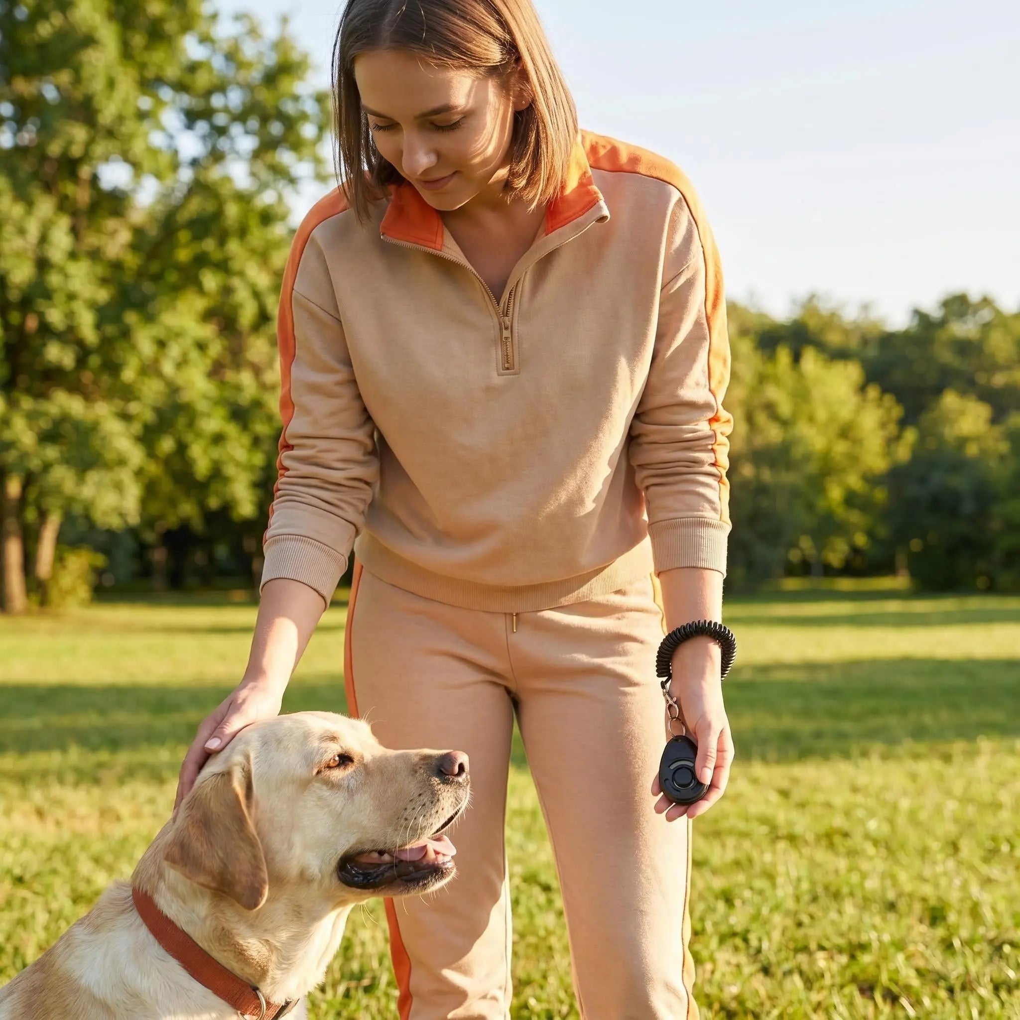 Dog Training Clicker with Elastic Wrist Strap, Portable Pet Training Clicker for Outdoor Use, Easy to Carry Dog Clicker for Positive Reinforcement Training, Training Aid, Puppy Training Tools
